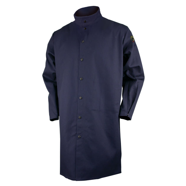 Black Stallion FN9-42C 9 oz FR Cotton 42 Inch Shop Jacket, Navy