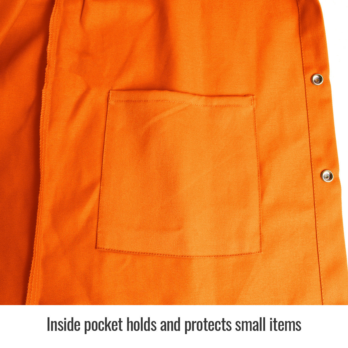 Inside pocket holds and protects small items — Black Stallion FO9-30C inch jacket