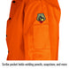Scribe pocket holds welding pencils, soapstone, and more — Black Stallion FO9-30C inch jacket