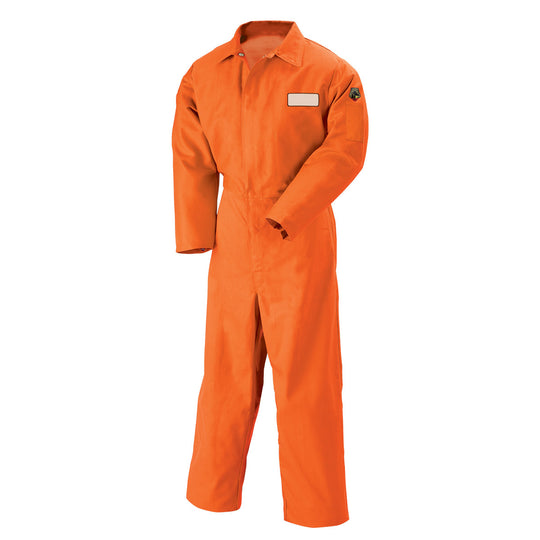 Black Stallion FO9-32CA-PT 9 oz FR Cotton Coverall, Orange