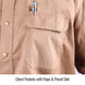 Chest Pockets with Flaps & Pencil Slot — Black Stallion FS7-KHK work shirt