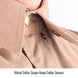Metal Collar Snaps Keep Collar Secure — Black Stallion FS7-KHK work shirt