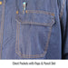 Chest Pockets with Flaps & Pencil Slot — Black Stallion FS8-DNM work shirt