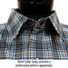 Metal collar snaps promote a professional uniform appearance — Black Stallion FS9-PGY work shirt