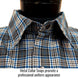 Metal collar snaps promote a professional uniform appearance — Black Stallion FS9-PGY work shirt