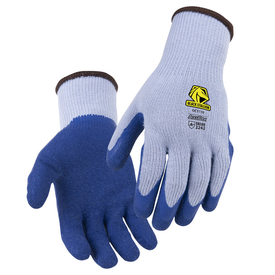 Black Stallion GC1110-BL 10G Poly Vrinkle Latex Coated Glove