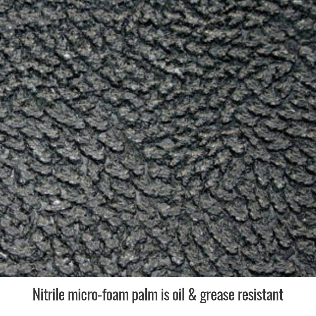 Nitrile micro-foam palm is oil & grease resistant — Black Stallion GC1525-GB knit glove