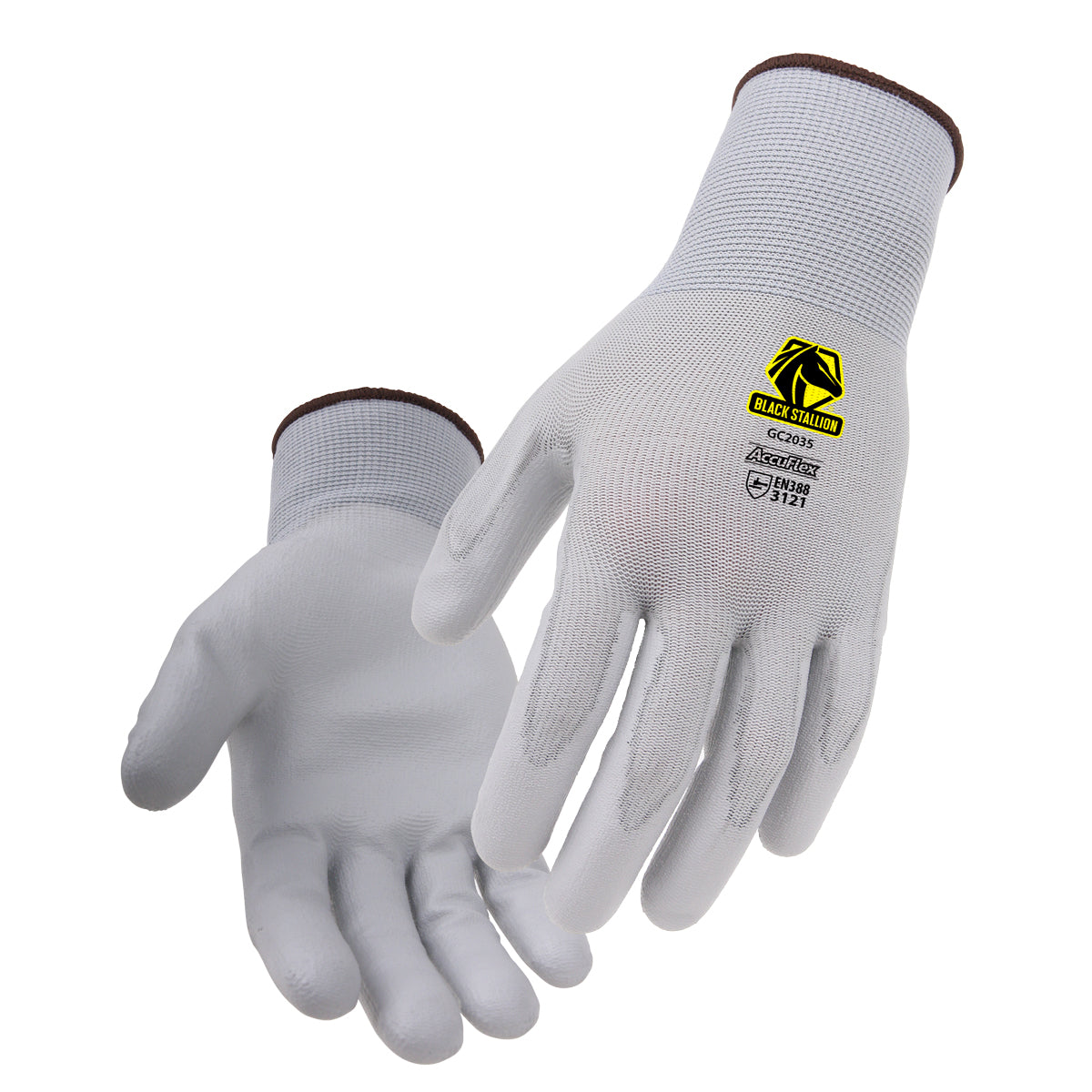 Black Stallion GC2035-GY 13G Nylon PU Coated Gloves
