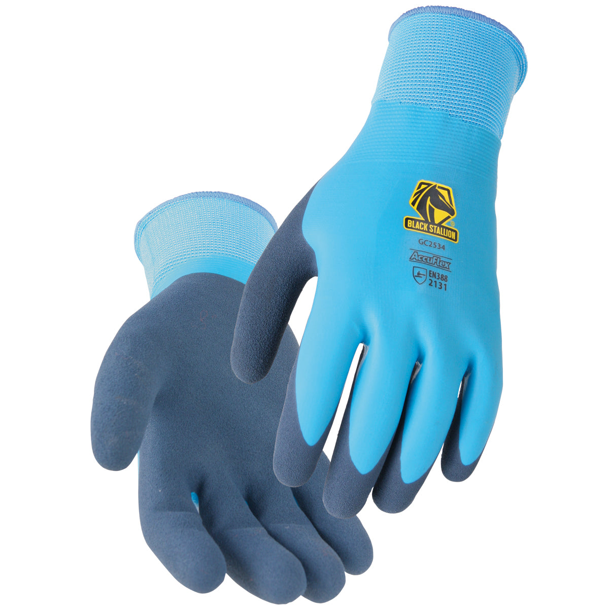 Black Stallion GC2534-BL 15G Poly Double Coated Glove (Blue)