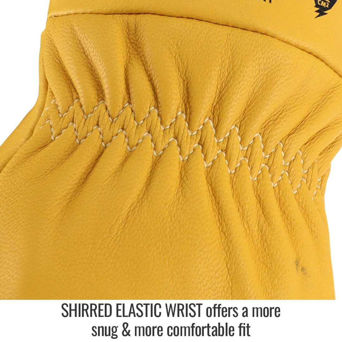 Shirred Elastic Wrist offers a more snug & more comfortable fit — Black Stallion GE2055-TN utility glove