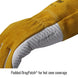 Padded DragPatch® for hot zone coverage — Black Stallion GM1510-WT mig glove