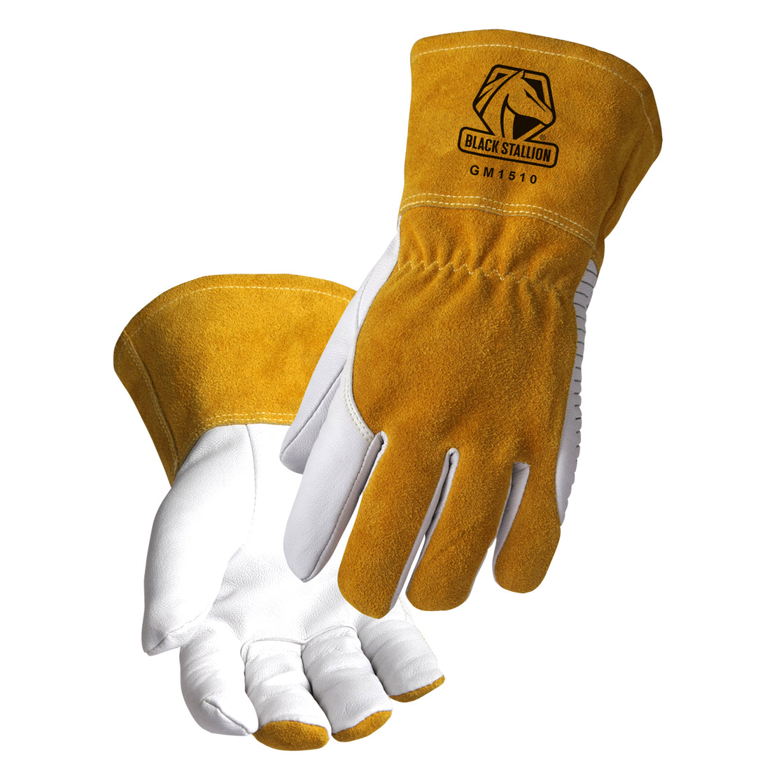 Black Stallion GM1510-WT Premium Goatskin MIG Glove with DragPatch®
