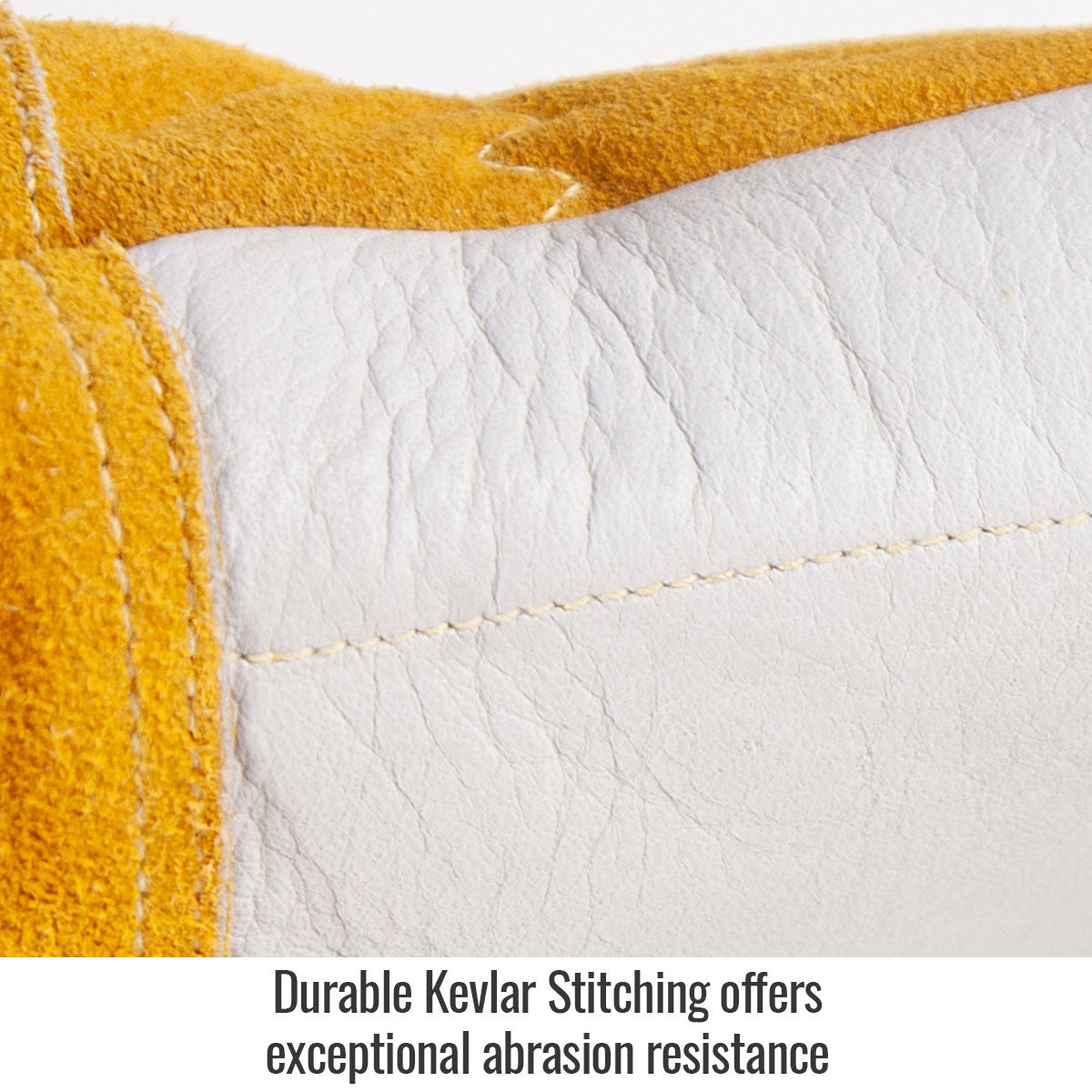 Durable Kevlar Stitching offers exceptional abrasion resistance — Black Stallion GM1615-WT welding gloves