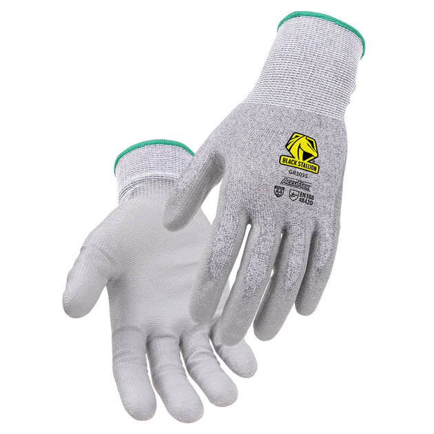 Black Stallion GR3035-GY AccuFlex™ A4 Cut-Resistant PU-Coated Knit Glove