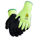 Black Stallion GR4545-HB A5 Cut Resistant Thermal Sandy Nitrile Coated 15G hi, Vis HPPE Blend Glove