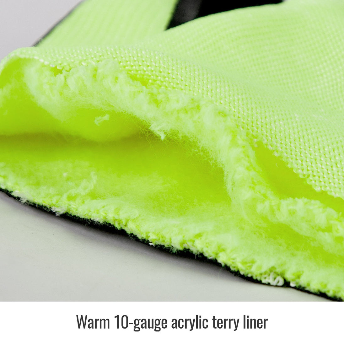 Warm 10-gauge acrylic terry liner — Black Stallion GR4545-HB blend glove