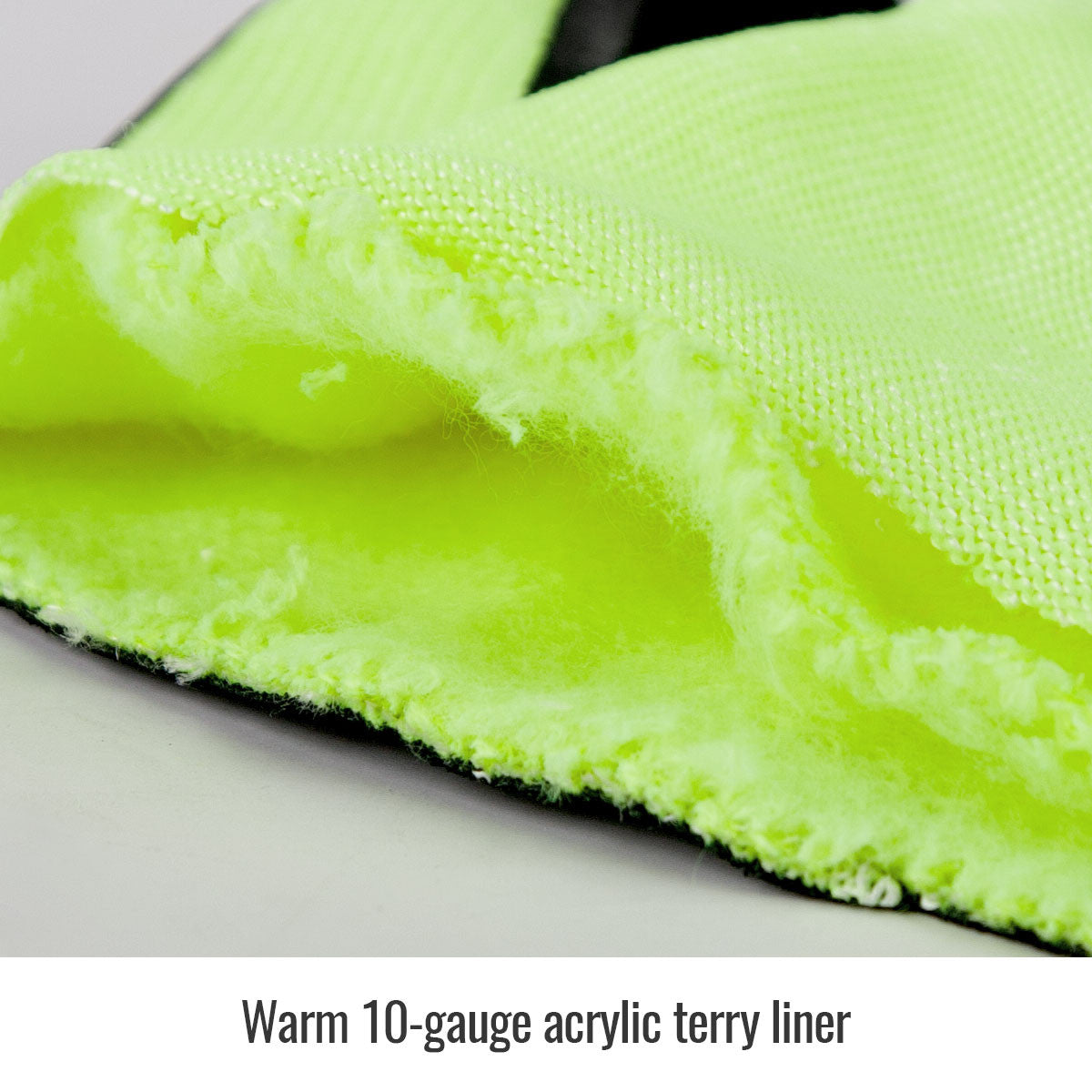 Warm 10-gauge acrylic terry liner — Black Stallion GR4545-HB blend glove