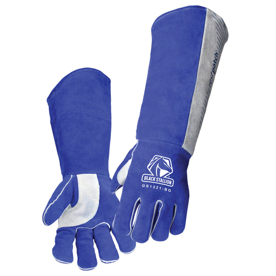 Black Stallion GS1321-BG Side Split Cowhide 21 Inches Long High Quality Welding Gloves