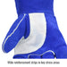 Wide reinforcement strips in Key stress areas — Black Stallion GS1321-BG welding gloves