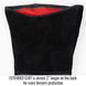 Extended Cuff is almost 2” longer on the back for more forearm protection — Black Stallion GS3030-BK stick glove