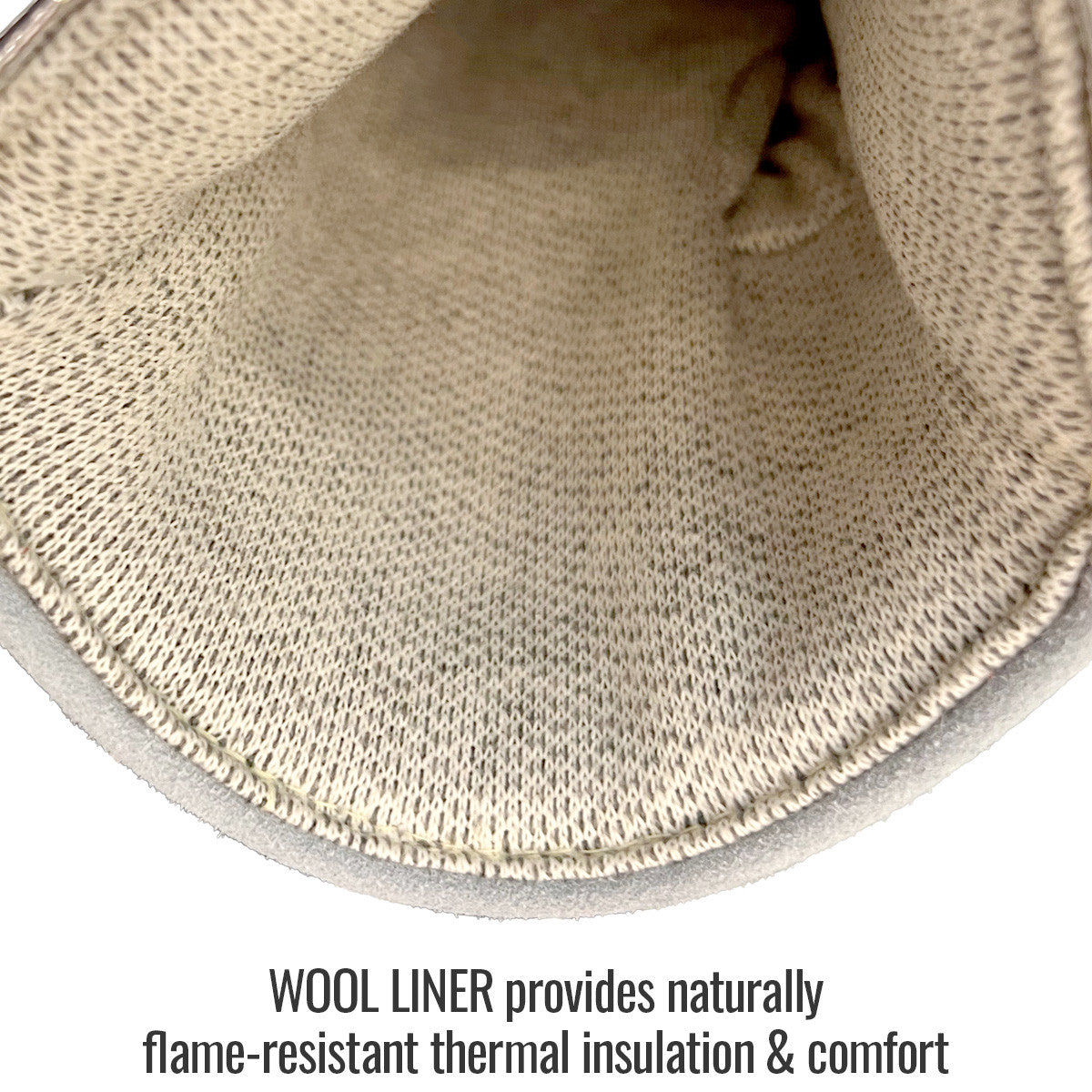 Wool liner provides naturally flame-resistant thermal insulation — Black Stallion GS4025-AB welding glove