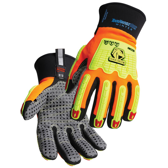 Black Stallion GW2226-OB Toolhandz® Max Cut A7 Dotted Palm TPR Impact Winter Ergonomic Gloves