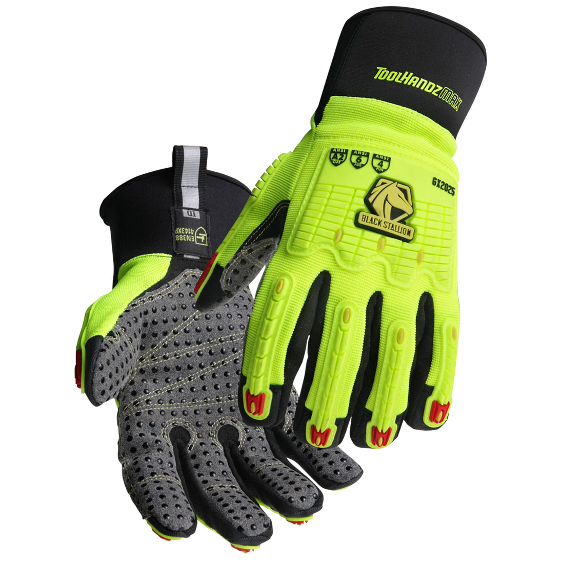 Black Stallion GX2025-YB Toolhandz® Max Cut A2 Dotted Palm Ergonomic Gloves