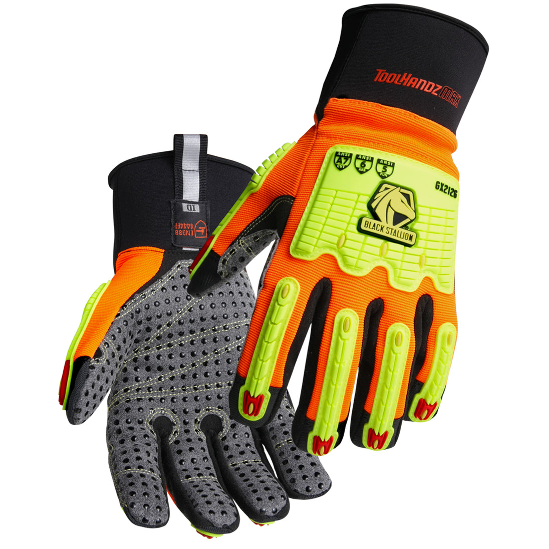 Black Stallion GX2126-OB Toolhandz® Max Cut A7 Dotted Palm TPR Impact Ergonomic Gloves