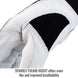Spandex Thumb Insert offers more flex and improved breathability — Black Stallion GX3025-BW ergonomic gloves