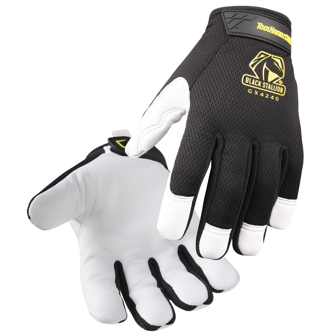 Black Stallion GX4240-BW Toolhandz® Core Goat Grain Leather Palm Ergonomic Gloves