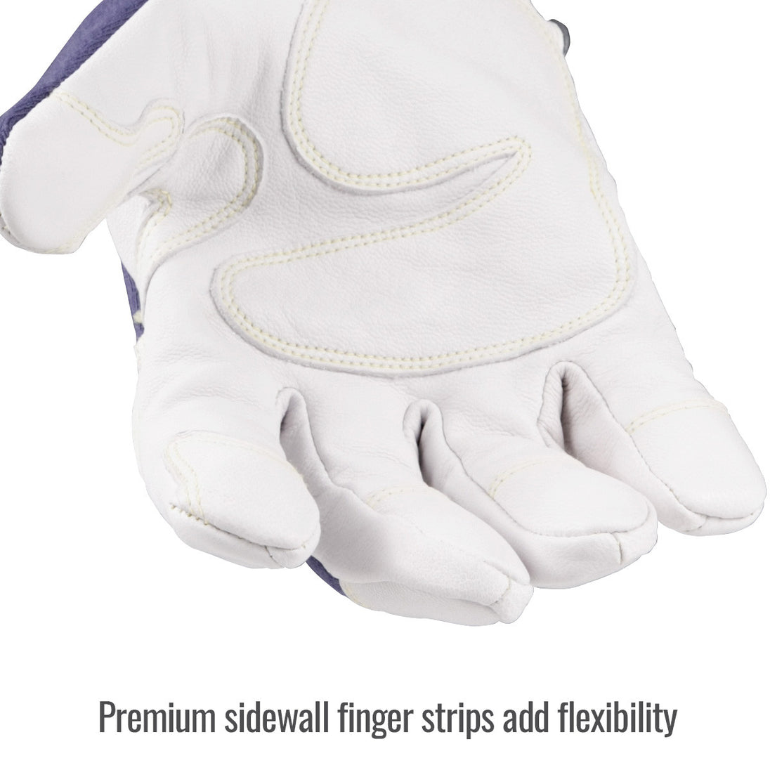 Premium sidewall finger strips add flexibility — Black Stallion GX5015-NW mechanics glove