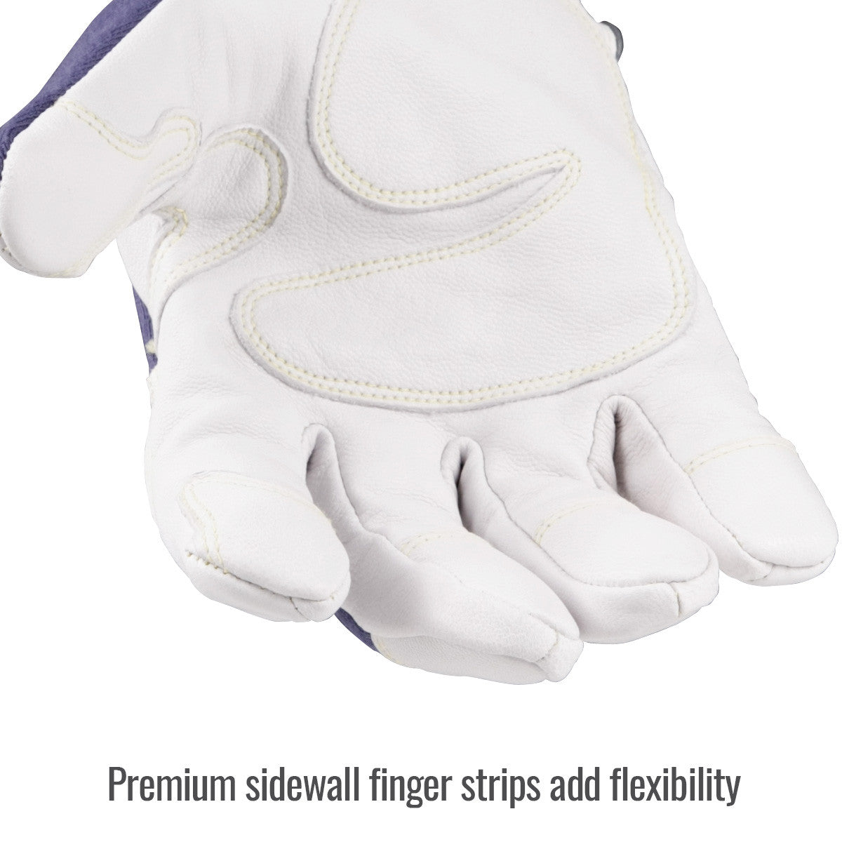 Premium sidewall finger strips add flexibility — Black Stallion GX5015-NW mechanics glove