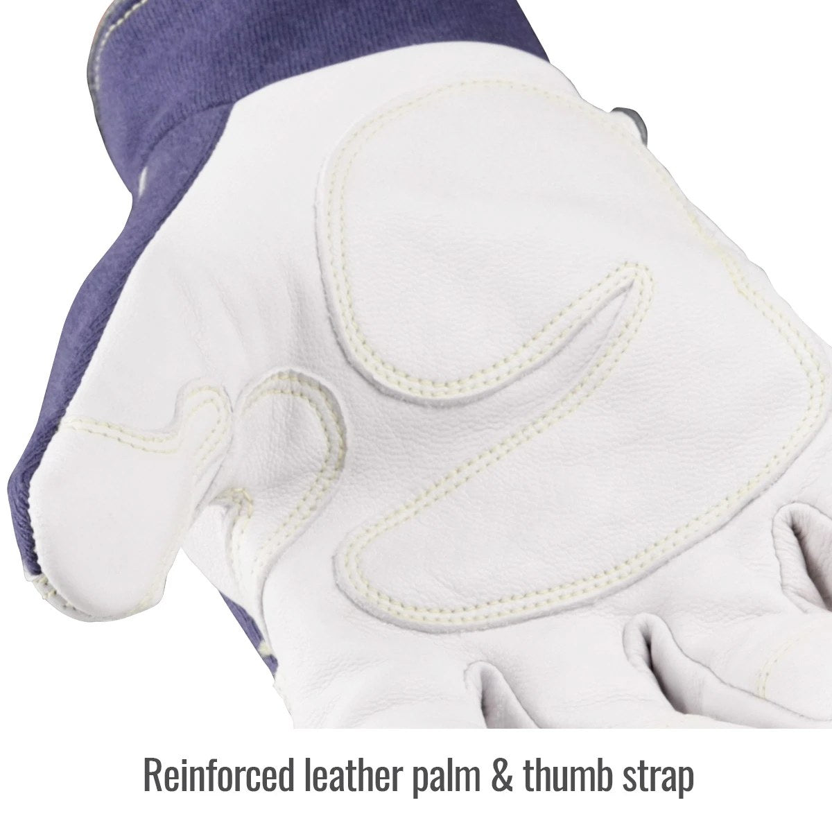 Reinforced leather palm & thumb strap — Black Stallion GX5015-NW mechanics glove