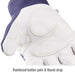Reinforced leather palm & thumb strap — Black Stallion GX5015-NW mechanics glove