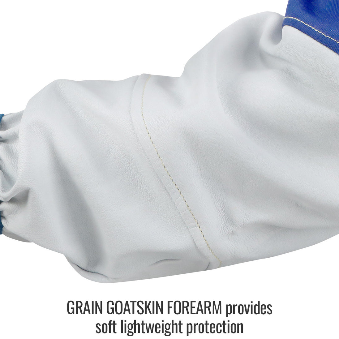 Grain Goatskin Forearm provides soft lightweight protection — Black Stallion HG-19S hybrid sleeves