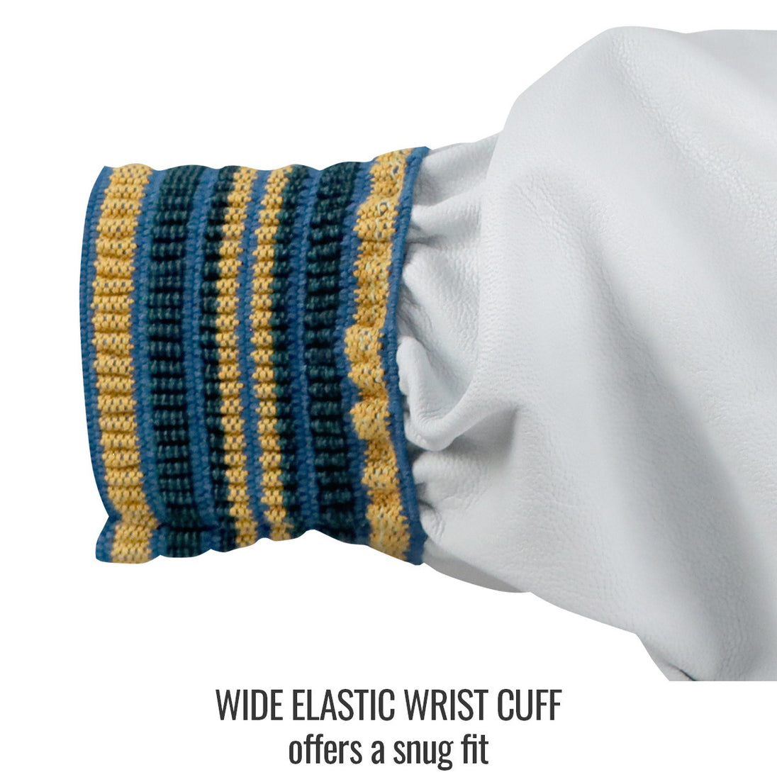 Wide Elastic Wrist Cuff offers a snug fit — Black Stallion HG-19S hybrid sleeves