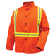 Black Stallion JF1010-OR 9 oz FR Cotton 30 Inch Jacket With Triple Reflective, Orange