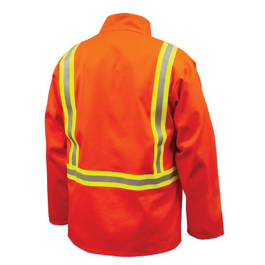 Back view of the Black Stallion JF1010-OR inch jacket