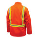 Back view of the Black Stallion JF1010-OR inch jacket