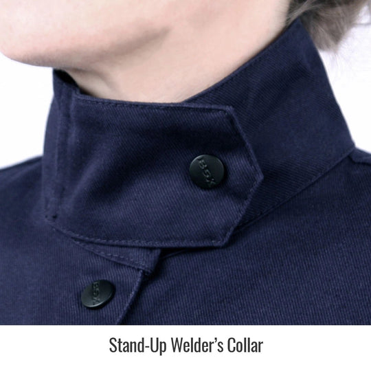 Welder’s Collar — Black Stallion JF1015-NB welding jacket