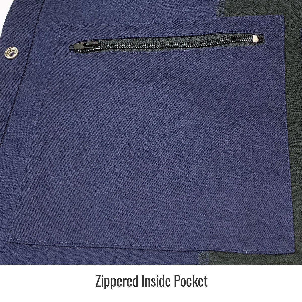 Zippered Inside Pocket — Black Stallion JF1015-NB welding jacket