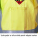 Scribe pocket on left arm holds pencils and paint markers — Black Stallion JF1117-HY cotton jacket
