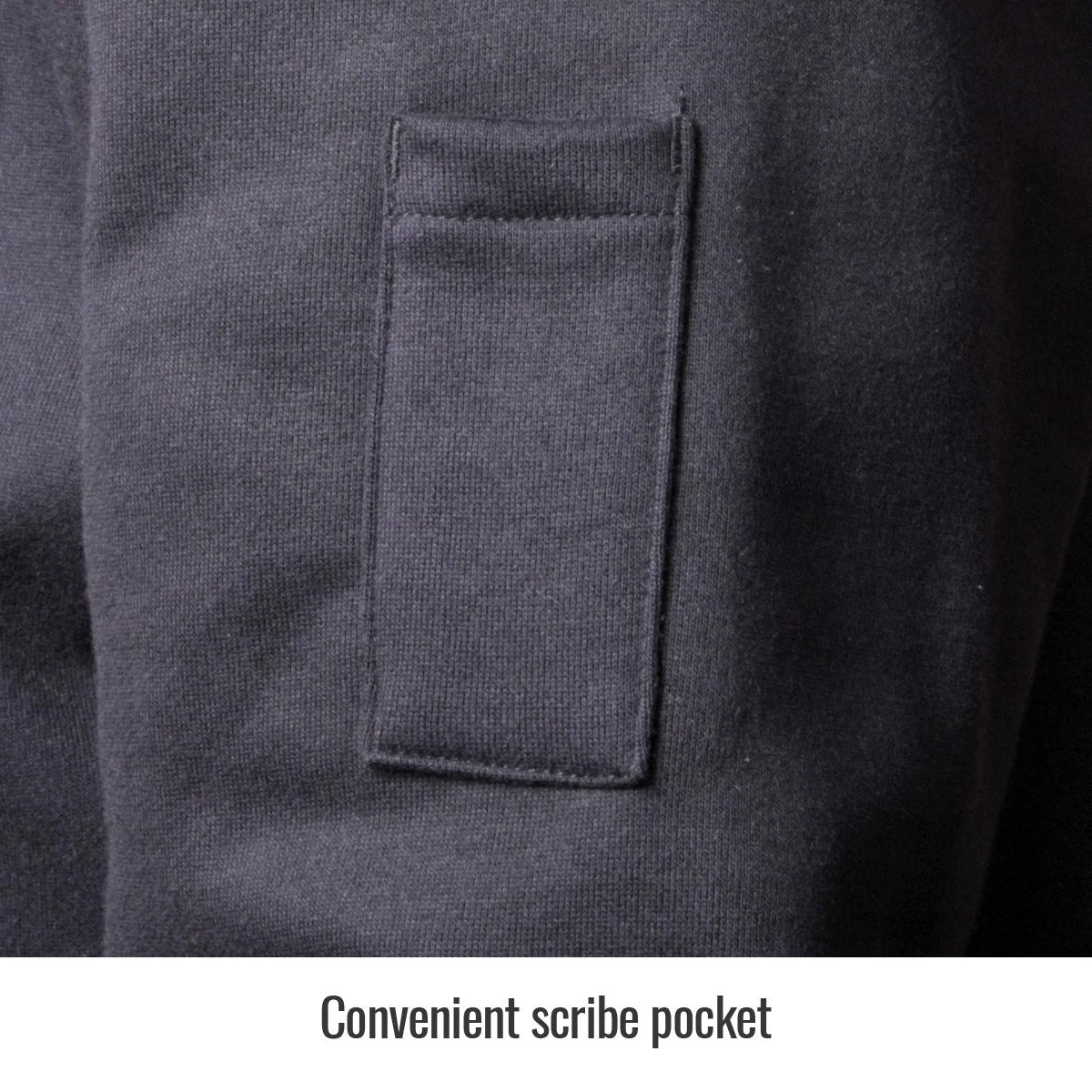 Convenient scribe pocket — Black Stallion JF1331-BK FR garment