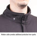 Welders collar provides additional protection from sparks — Black Stallion JF1331-BK FR garment