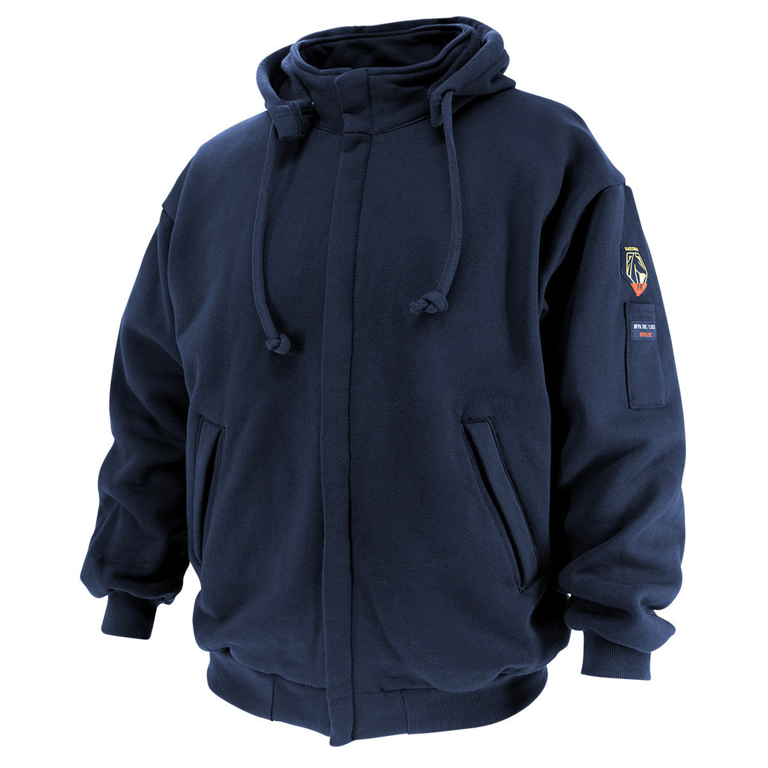 Black Stallion JF1331-NV 12oz FR Hooded Sweatshirt (NFPA 2112 / 70E), Navy
