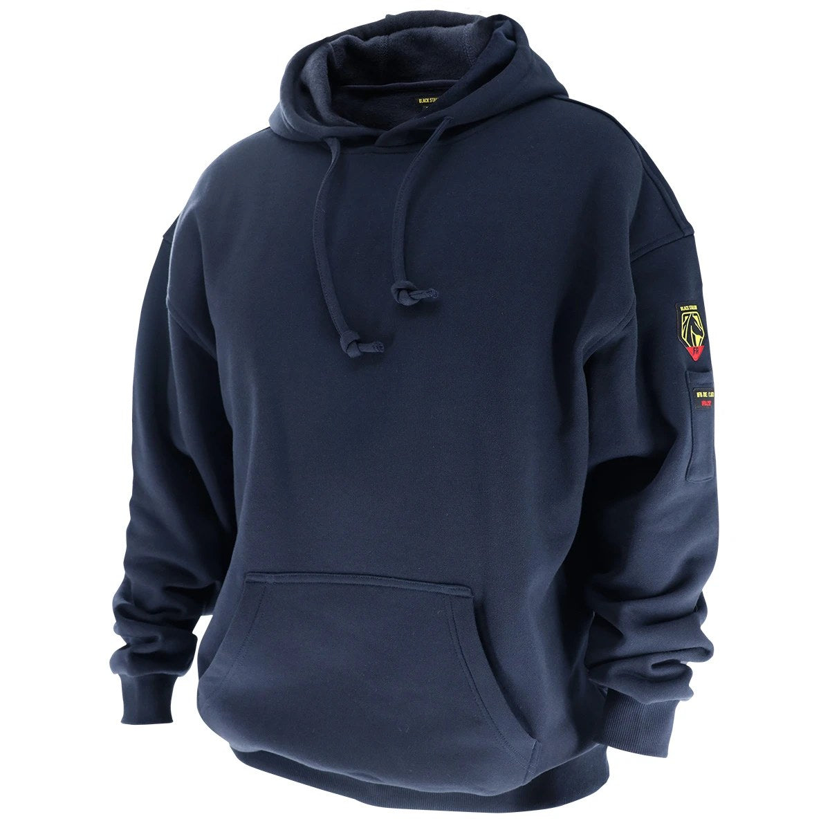 Black Stallion JF1340-NV 12oz FR Pullover Hooded Sweatshirt (NFPA 2112 / 70E), Navy