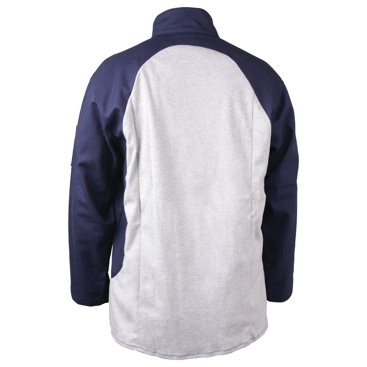 Black Stallion JF1625-NG Stretch, Back FR Cotton 32" Welding Jacket, Navy, Gray