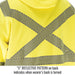Reflective Pattern on back indicates when wearer’s back is turned — Black Stallion JF2045-HY FR garment