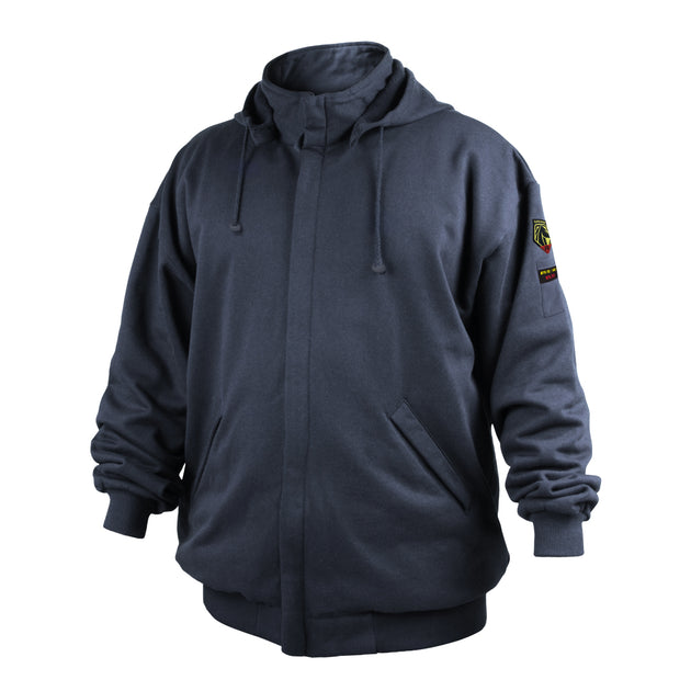 Black Stallion JF3530-NV 12 oz AR/FR Cotton Knit Fleece (NFPA2112 / 70E), Navy