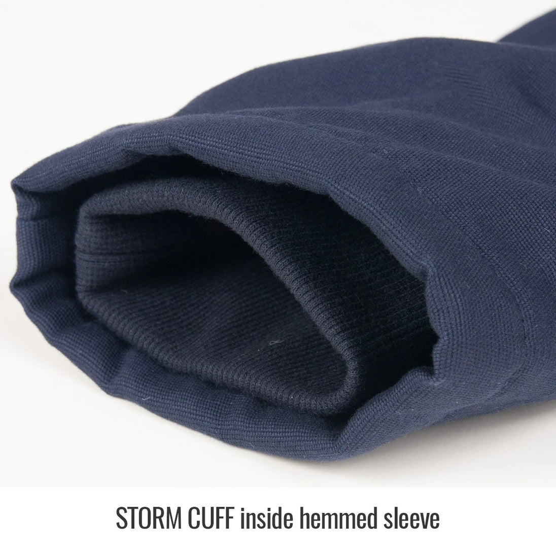 Storm Cuff inside hemmed sleeve — Black Stallion JF5000-NV winter jacket